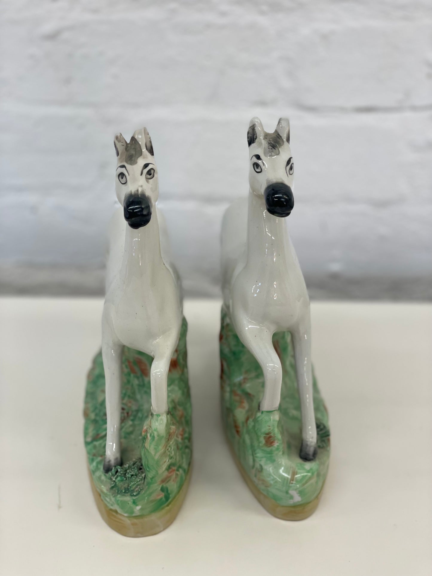 Vintage Staffordshire Horses / Pair / 19th Century Rare