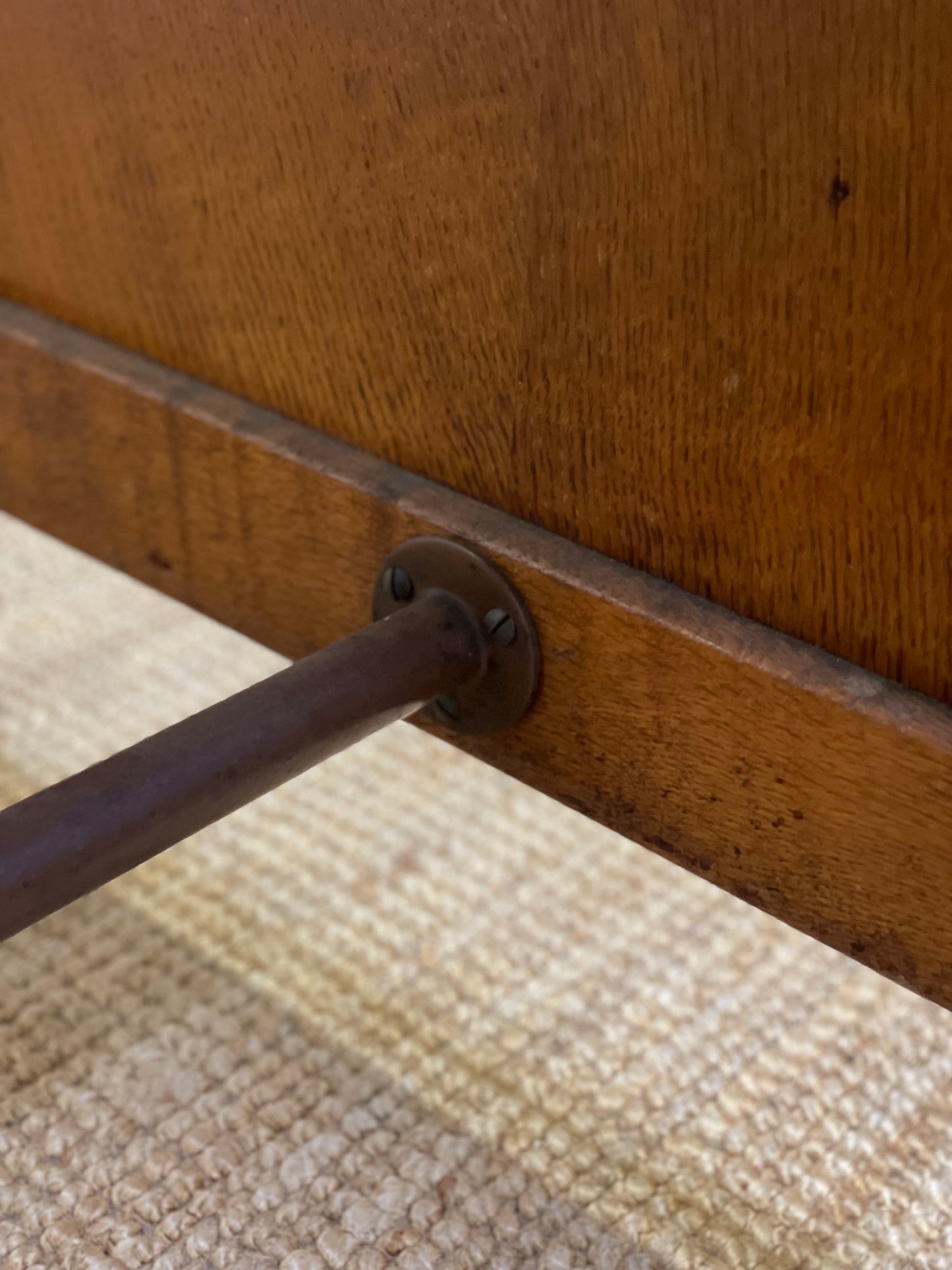 Mid Century Oak Desk 1950S Staverton / Industrial