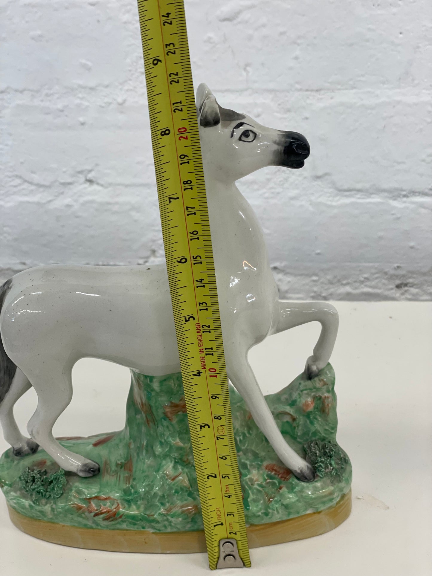 Vintage Staffordshire Horses / Pair / 19th Century Rare