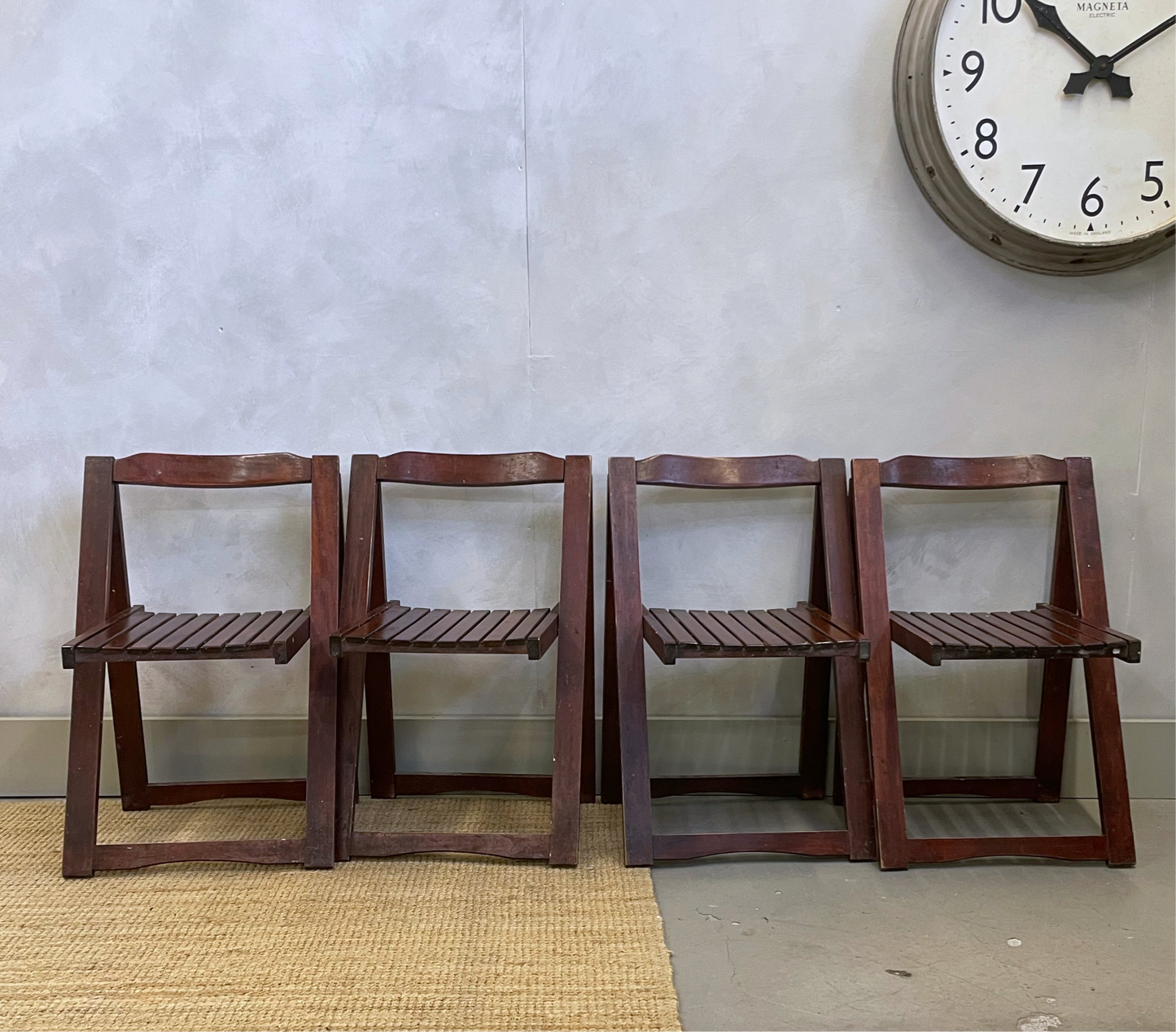 Vintage folding chairs in style of Aldo Jacober