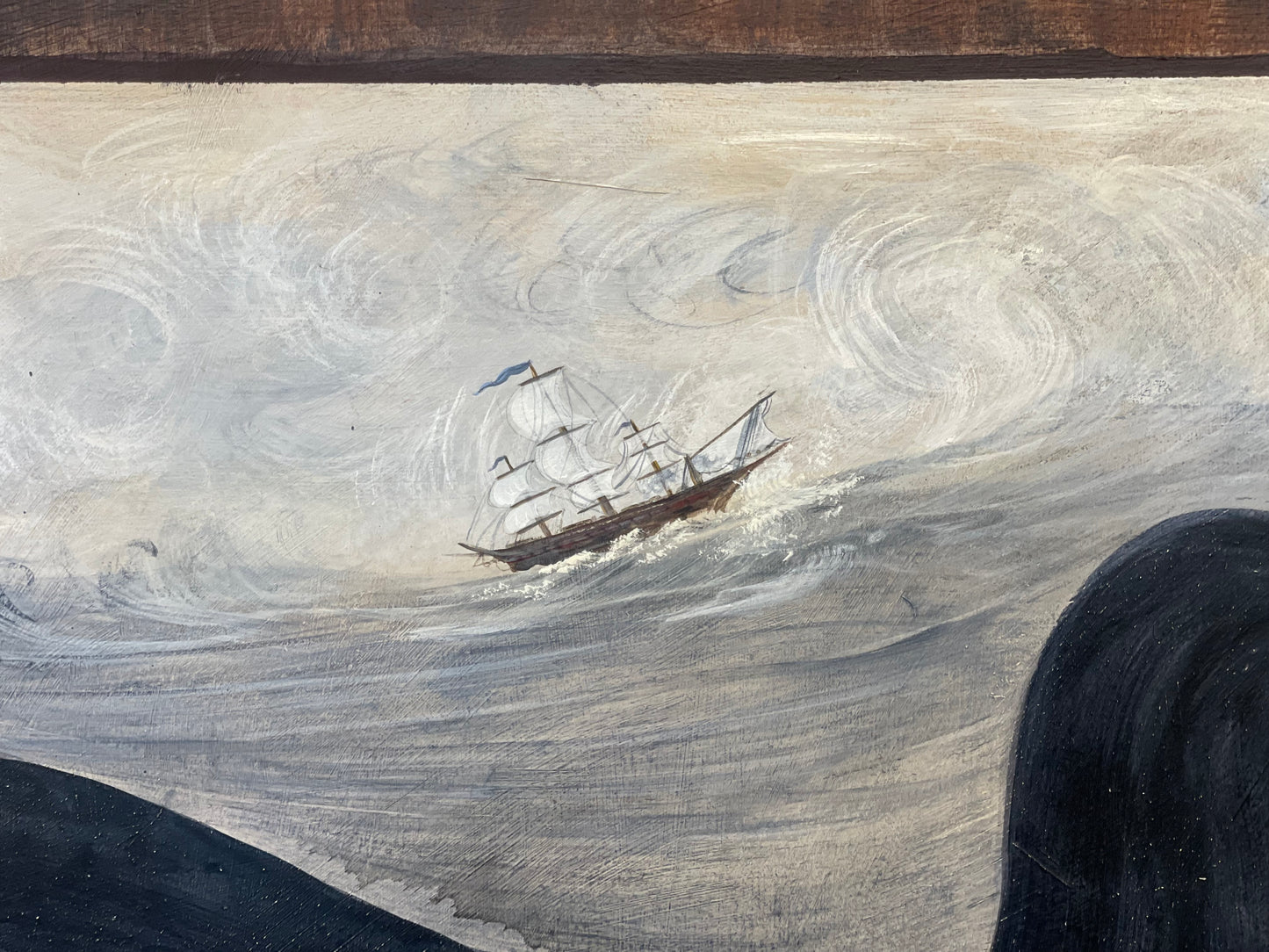 Folk Art Whale and Ship