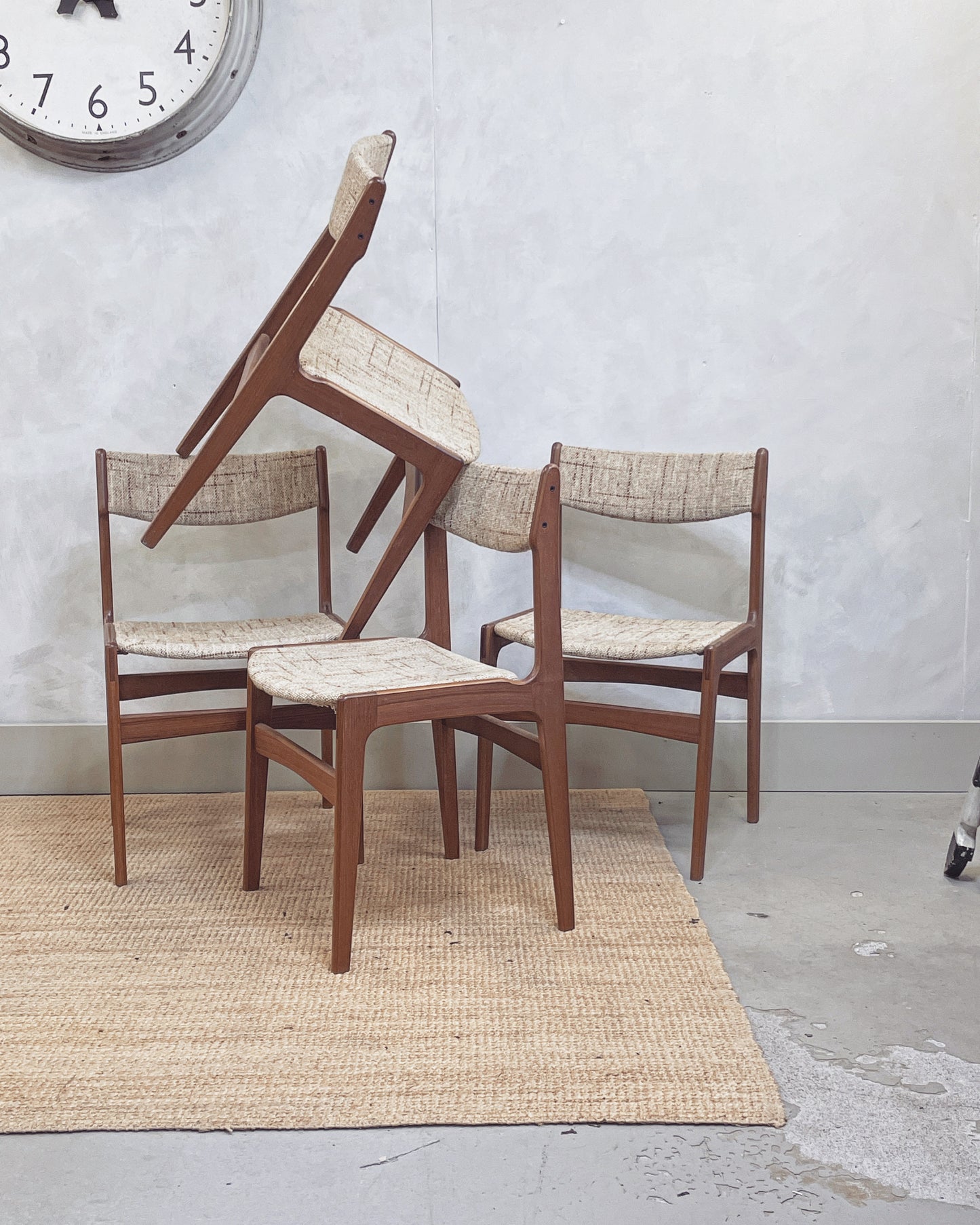 Mid-Century Danish Modern Teak Dining Chairs by Erik Buch for Anderstrup Mobelfabrik, Denmark, c.1960