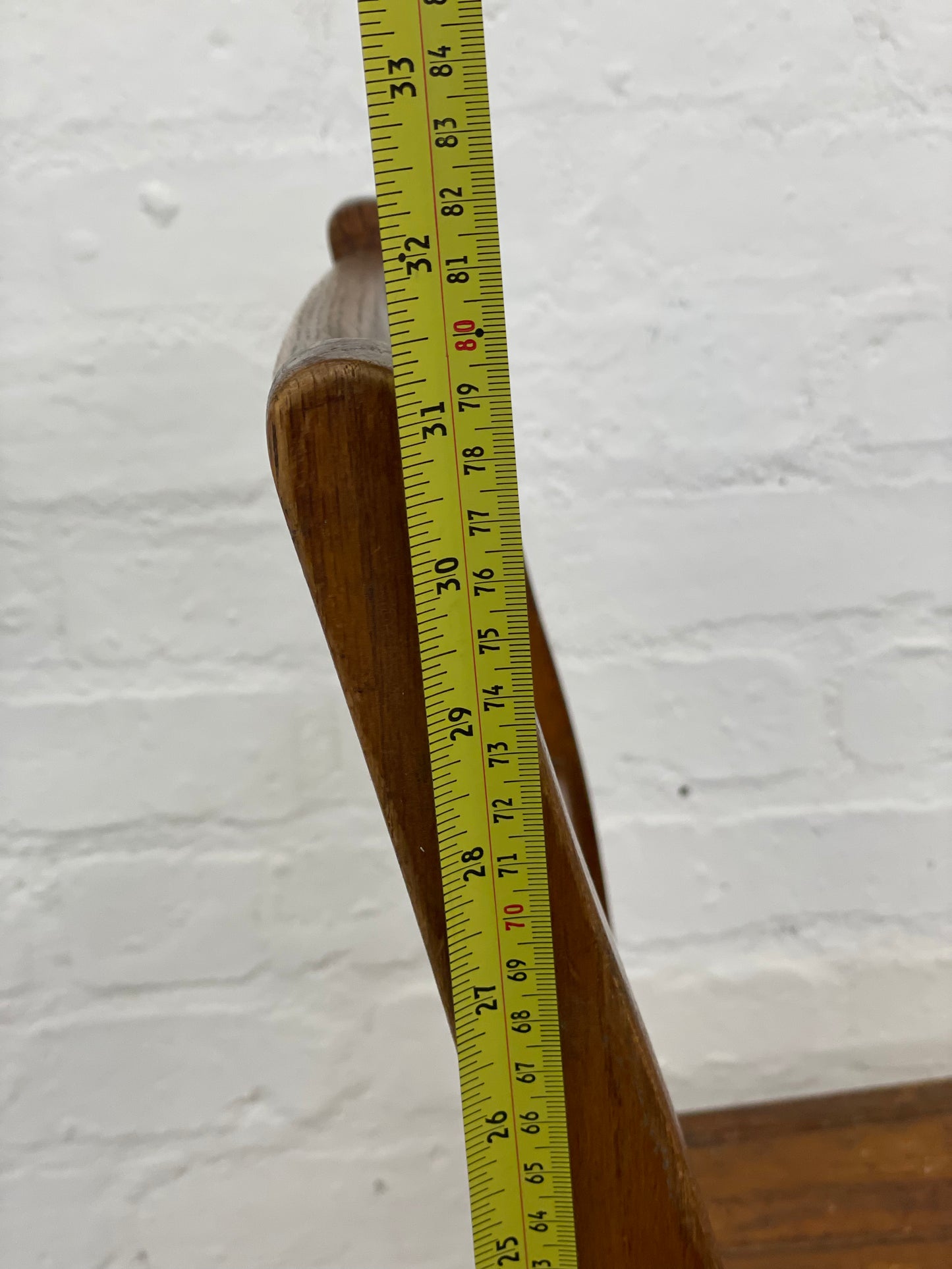 Vintage oak desk chair / MOD / slatted seat