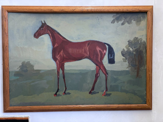 Folk Art Horse Landscape