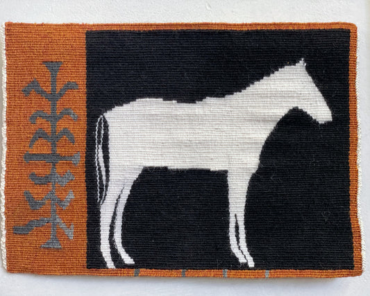 Folk art tapestry horse