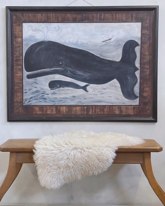 Folk Art Whale and Ship